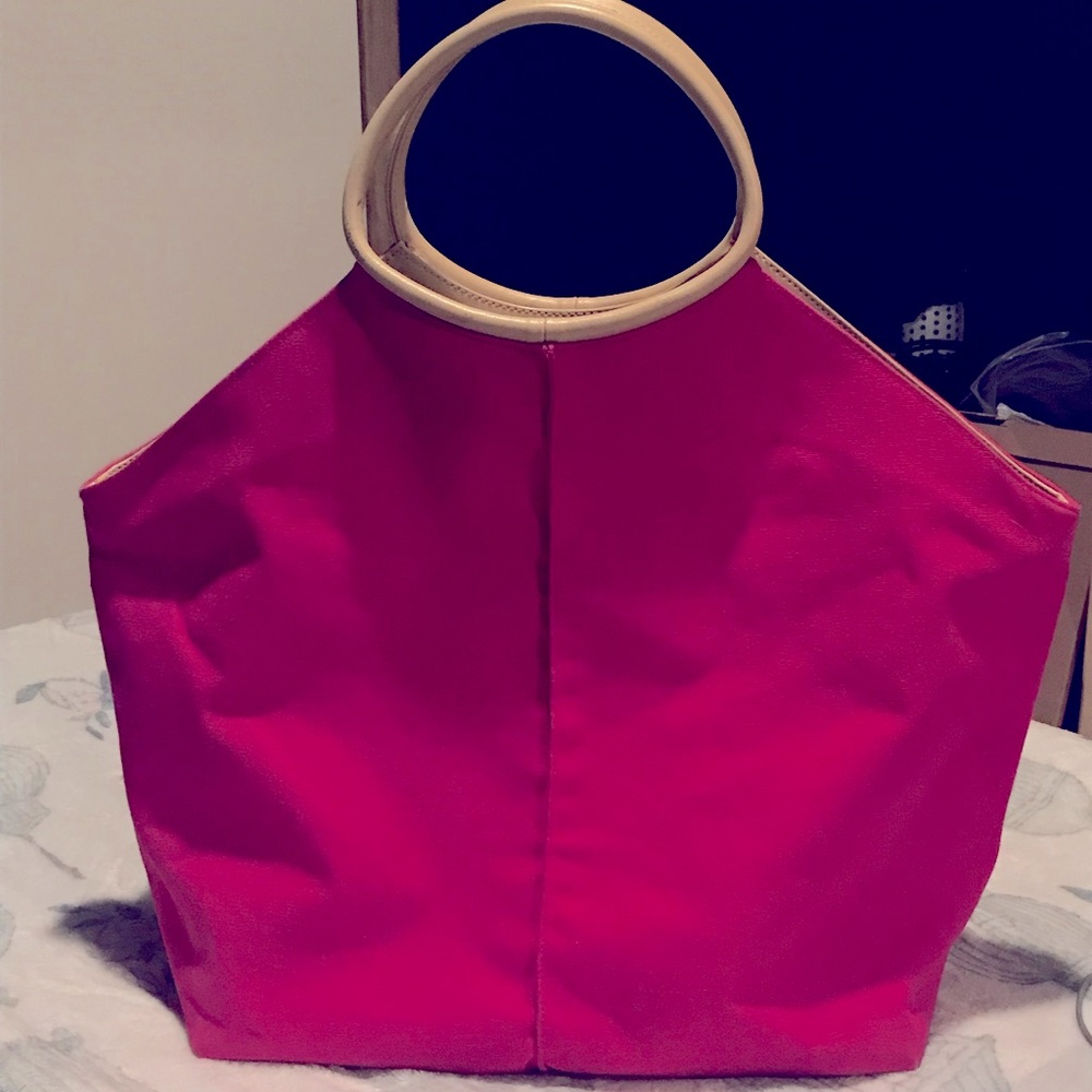 Pink and Floral Victoria Secrets Beach Bag